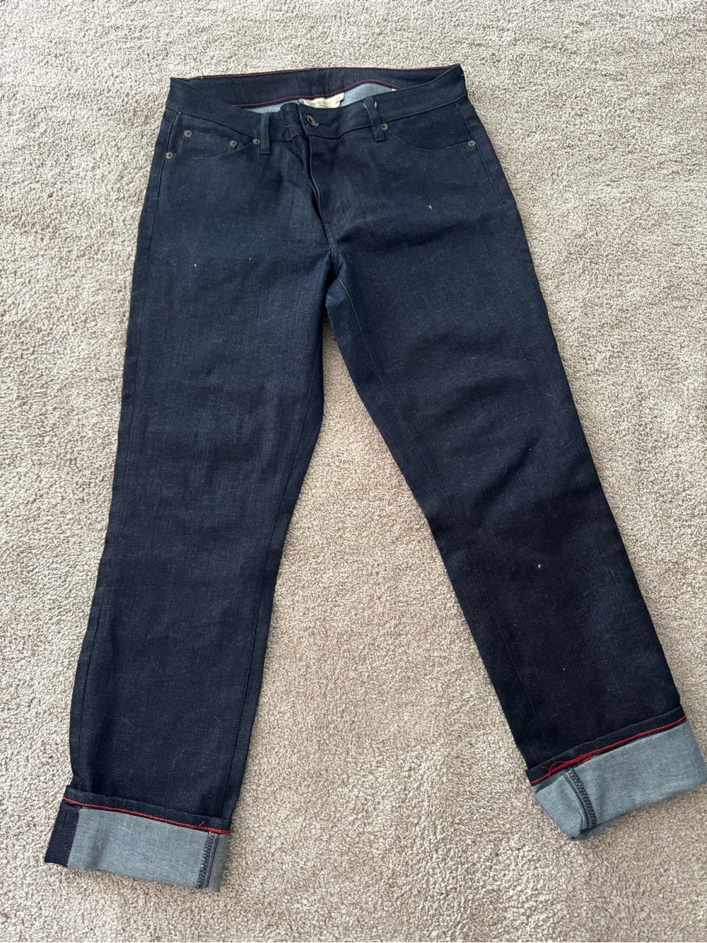 RaleighDenim Indigo Raw Denim Jeans - Classic Straight Fit size 31